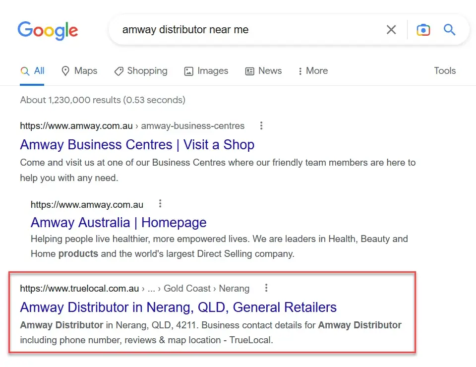 amway distributor directory listing