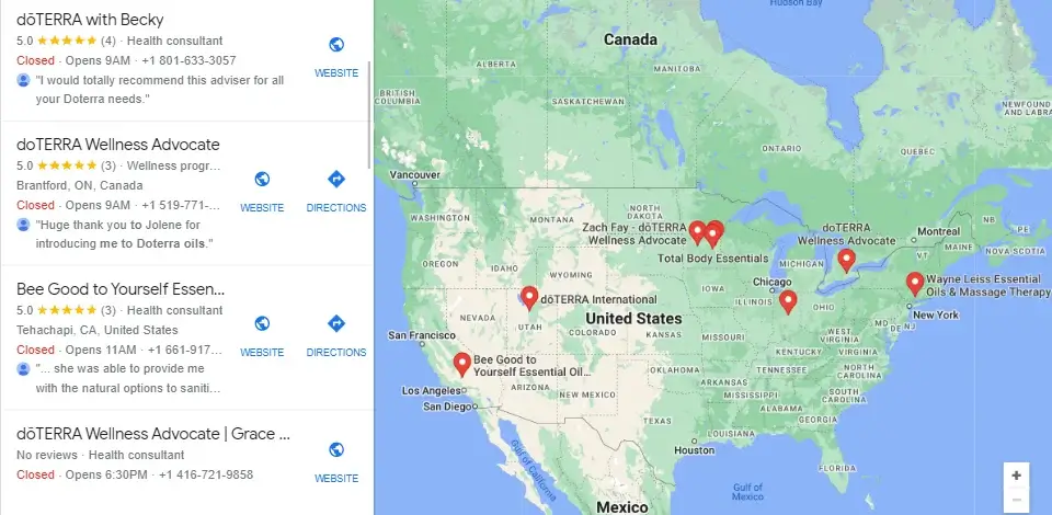 google business profile map