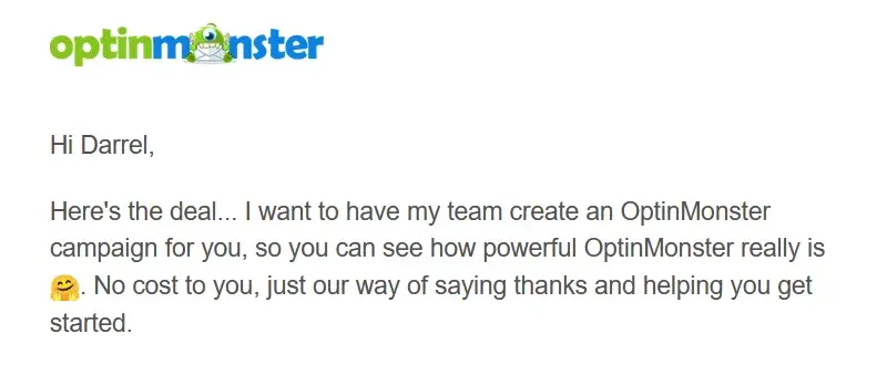 optinmonster email