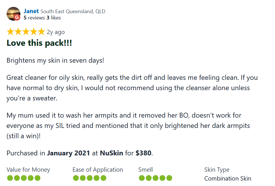 NuSkin product review