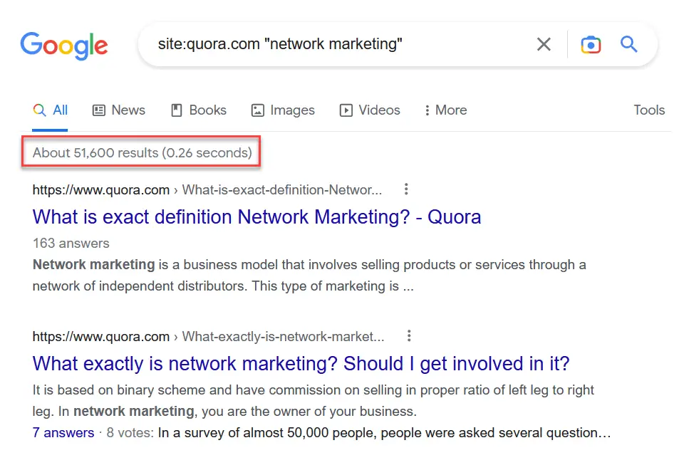 network marketing quora search